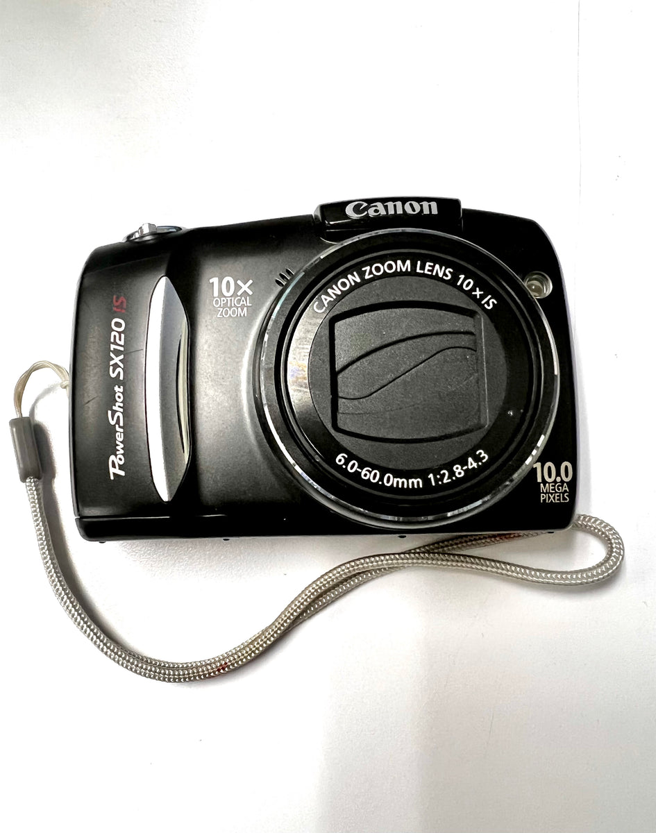 Canon PowerShot SX120 IS 10.0MP Digital Camera Black No Battery – Securis