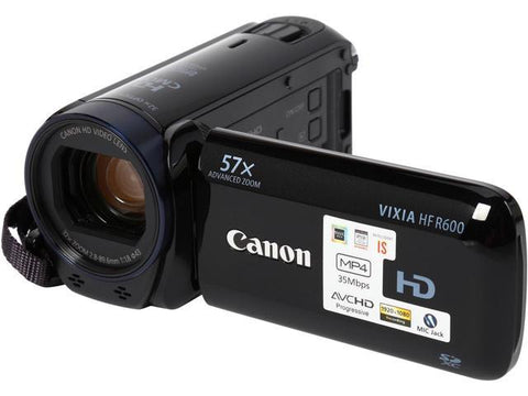 Canon VIXIA HF R600 Full HD Camcorder 32x Optical Zoom NO Battery & Charger