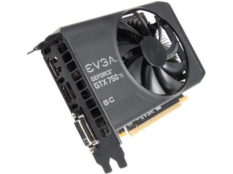 EVGA GeForce GTX 750 Ti SC 2GB Video Graphics Card GDDR5 (02G-P4-3753-KR)