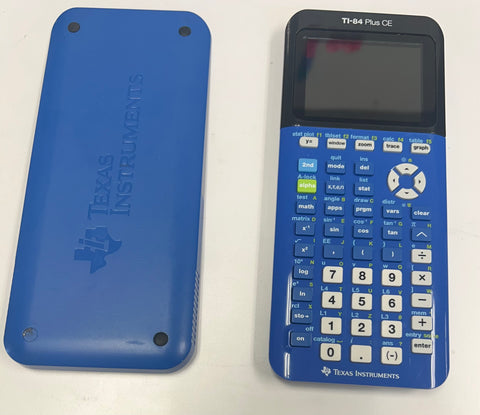 Texas Instruments TI-84 Plus CE Graphing Calculator (BLUE with cover)