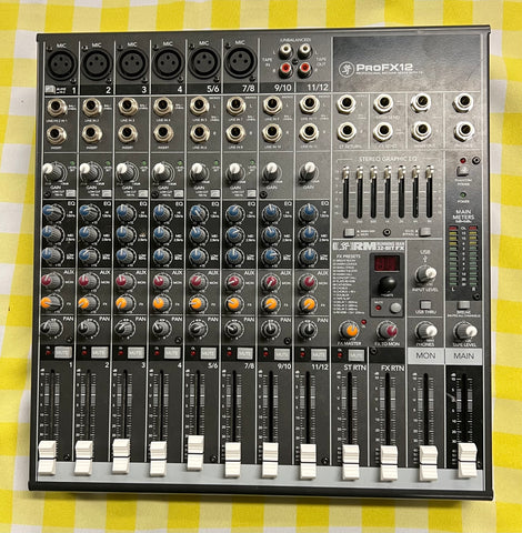 Mackie ProFX12 Mixer 12 Channel Professional MIC/ LINE Mixer With FX