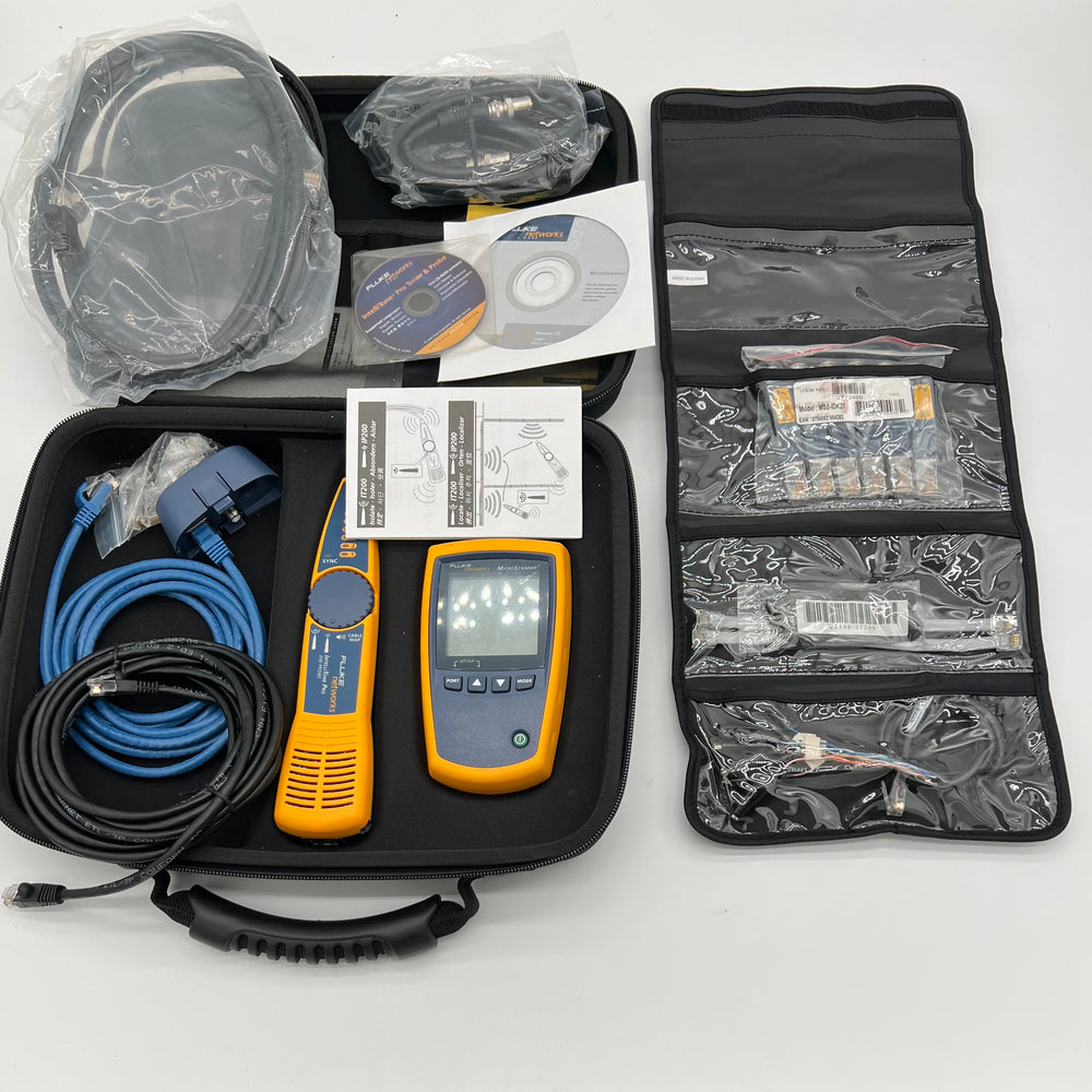 Fluke Networks Micro Scanner 2 W/ IntelliTone Pro 200 PROBE Cable Test Kit
