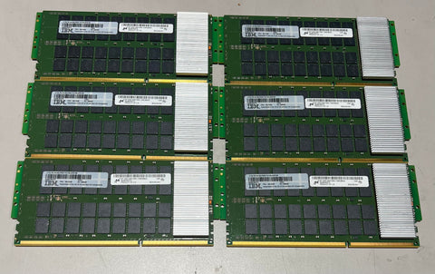 LOT OF 6 IBM 64GB Micron MT152KLS8G72MZ-1G6E2B60A DDR3 Server Ram 006LP639