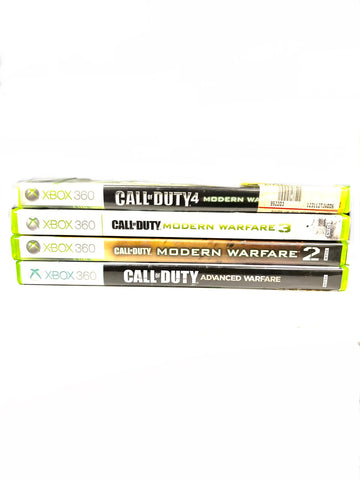 Lot Of 4 Xbox 360 Games Call Of Duty Modern Warfare 1, 2, 3, 4