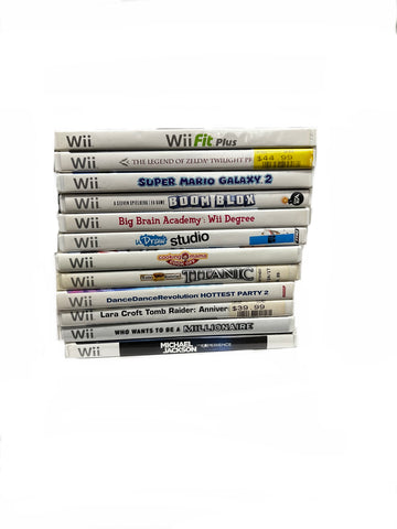 Lot of 12 Wii Video Games Super Mario Galaxy, Tomb Raider, Zelda,  ETC.