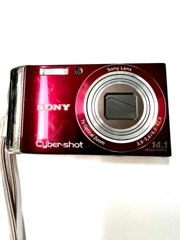 Sony Cyber-shot DSC-W370 14.1MP Digital Camera Red