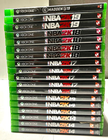 Lot of 17 XBOX One Video Games of the same copies NBA2K Series (14,16,17,18,19)