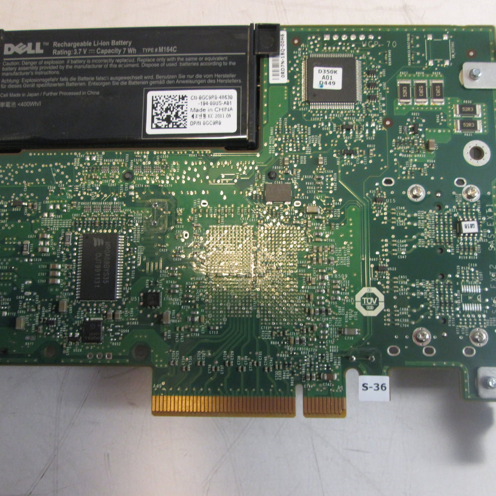 Dell 071N7N H800 PERC 6Gbps RAID Controller With 512MB M164C Battery - Securis