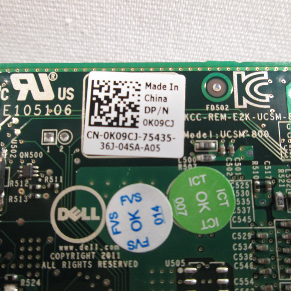 Dell 0K09CJ Perc H310 512MB Mini Mono 6Gbs RAID Controller - Securis