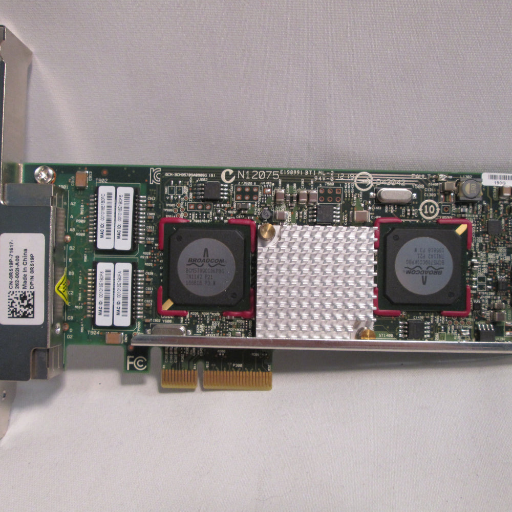 Dell Broadcom 0R519P Quad Port PCIe Ethernet Server Adapter - Securis