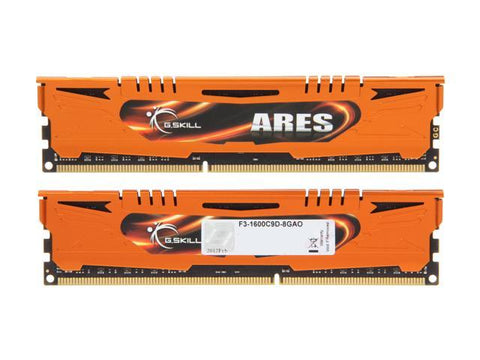 G.Skill Ares Series 8GB (2x4GB) PC3-12800 DDR3 1600 MHz RAM F3-1600C9D-8GAO - Securis