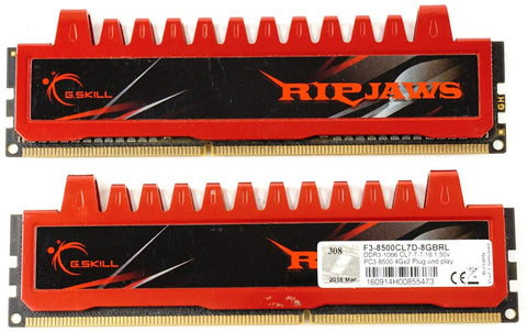G.Skill Ripjaws 8GB(2 x 4GB) DDR3 PC3-8500 Memory F3-8500CL7D-8GBRL - Securis