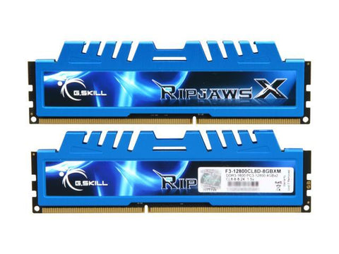G.Skill Ripjaws X 8GB(2x4GB) DDR3 1600 PC3-12800 Memory F3-12800CL8D-8GBXM - Securis