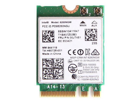 Intel Dual Band Wireless- AC 8260NGW M.2 Wifi Bluetooth Adapter Card LOT OF 18 - Securis