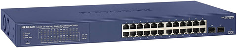 NetGear ProSafe GS724TP 24 Port Smart PoE Ethernet Network Switch - Securis