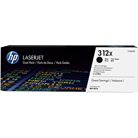 NEW HP 312x CF380XD Dual Pack Black Toner Cartridge for HP LaserJet Pro MFP M476 - Securis