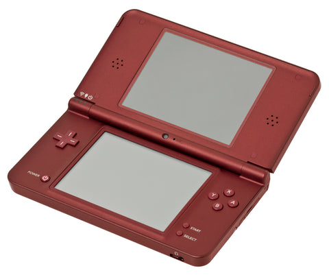Nintendo DSi XL Maroon Handheld System w/ 3 Games - Securis